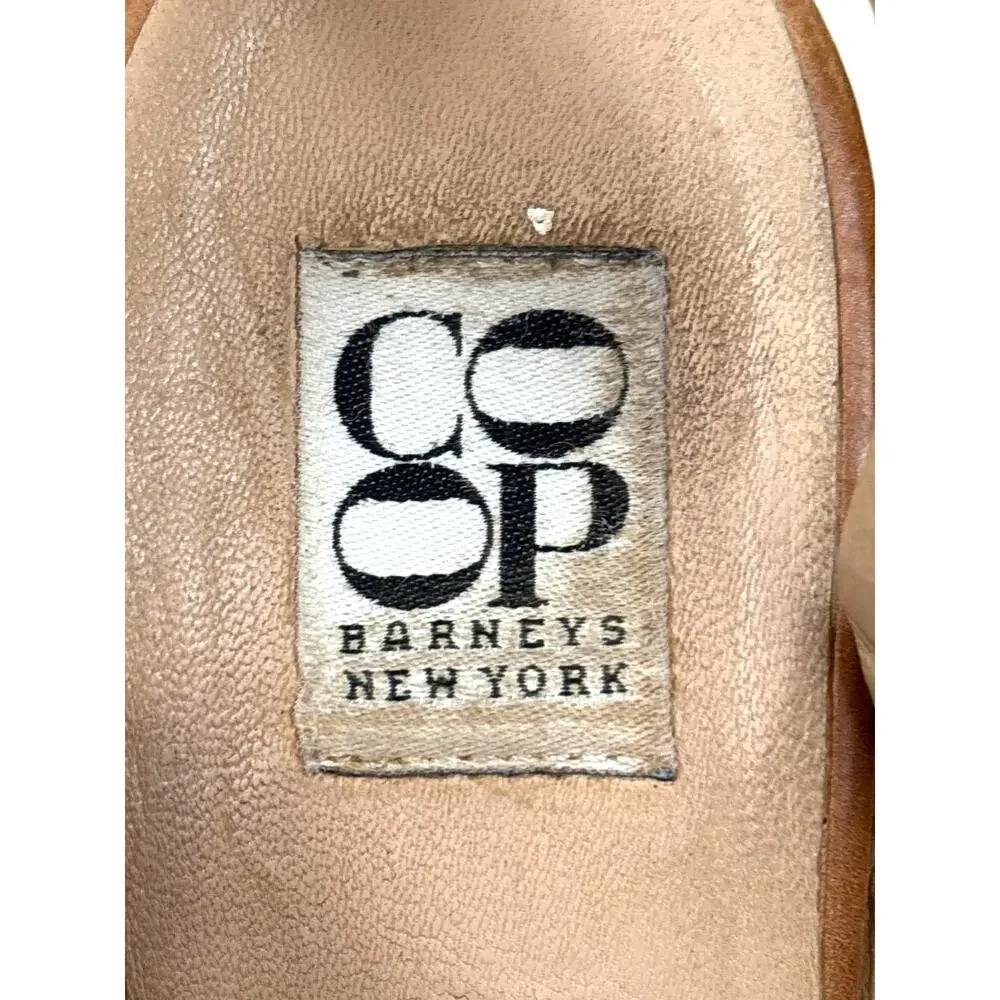 Barneys New York Coop Vintage RARE Womens 8 Leather Platform Heel Sandal Boho